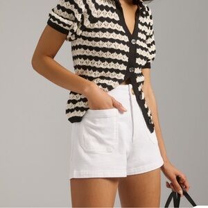 NWT Anthropologie Maeve The Colette Shorts White 27